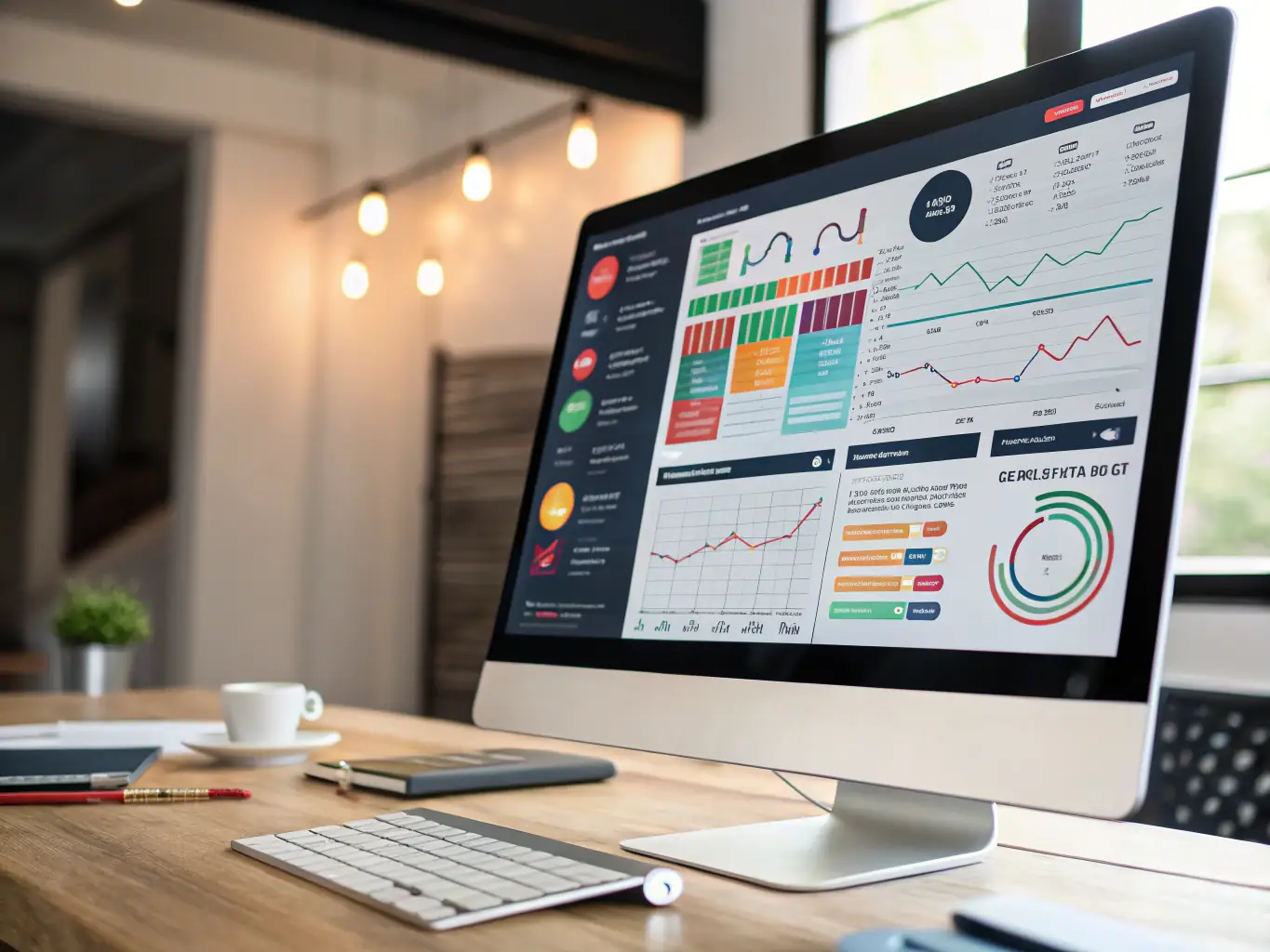 A desktop computer screen showing a professional business management software interface, used to represent BlueWatch Software's desktop application development service.