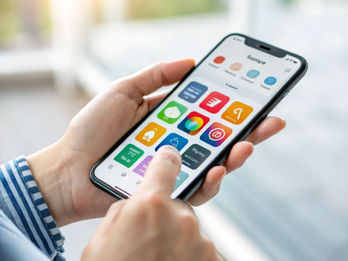 A user-friendly mobile application interface on a smartphone, demonstrating BlueWatch Software's focus on intuitive design and seamless functionality for mobile platforms.
